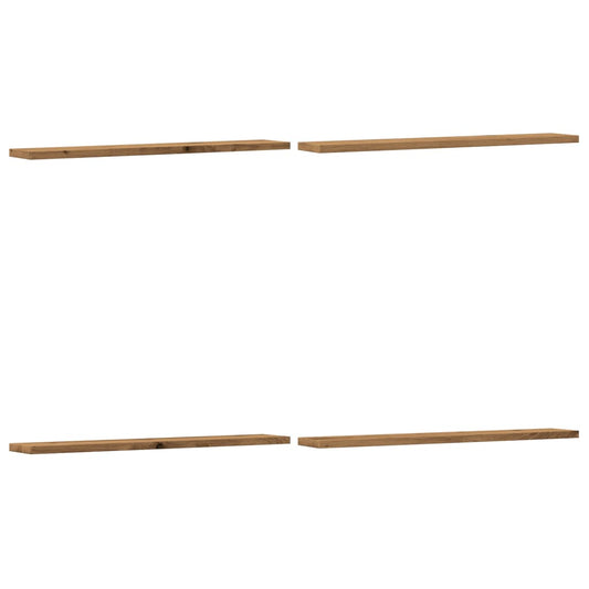 Přídavné Police 4 Ks 60X10X1,5 Cm Kompozitní Dřevo Dub Artisan