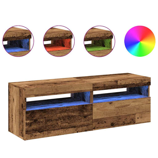 Tv Stolky S Led 2 Ks Old Wood Kompozitní Dřevo