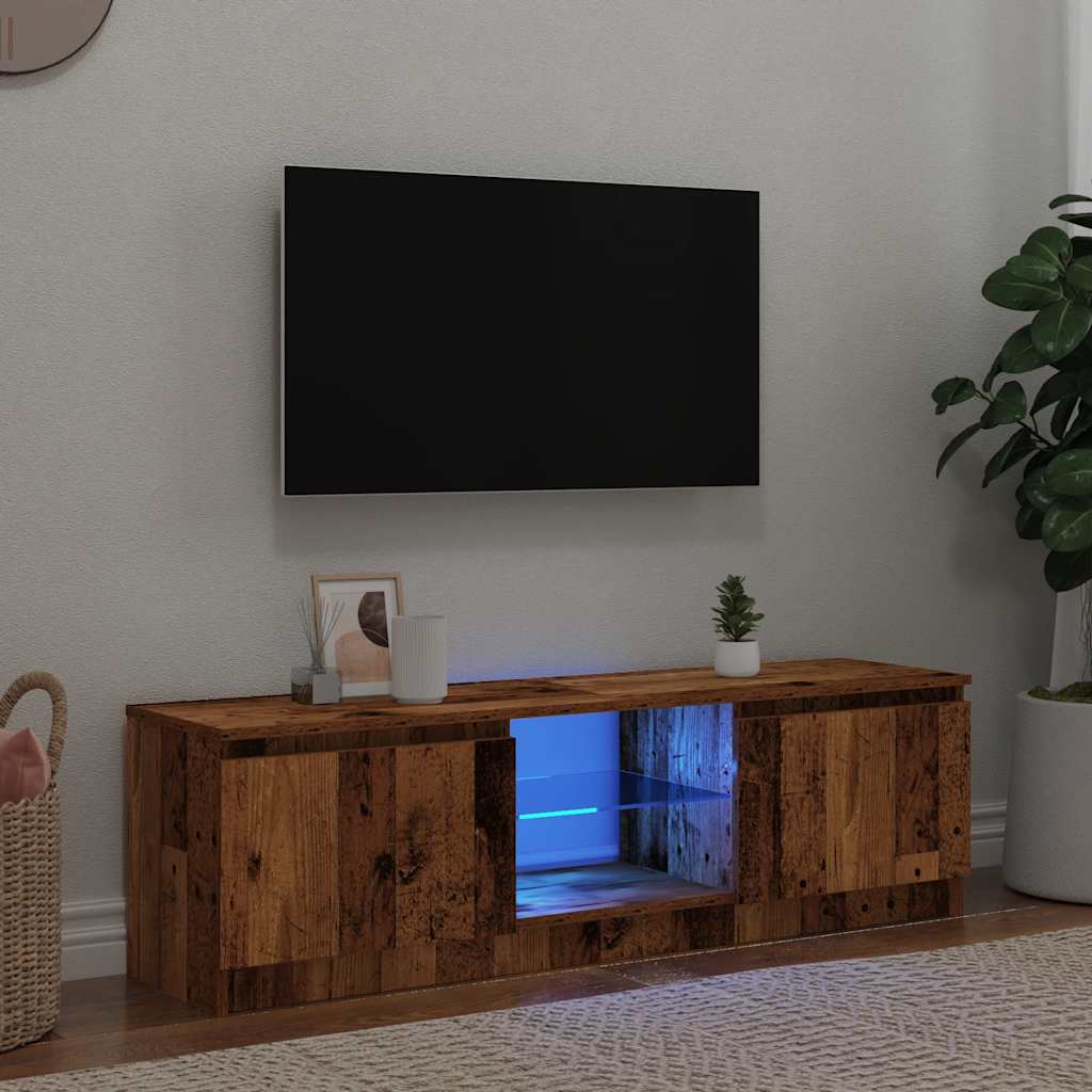 Tv Skříňka S Led Osvětlením Černá
