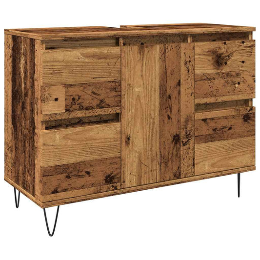 Koupelnová Skříňka Old Wood 80 X 33 X 60 Cm Kompozitní Dřevo