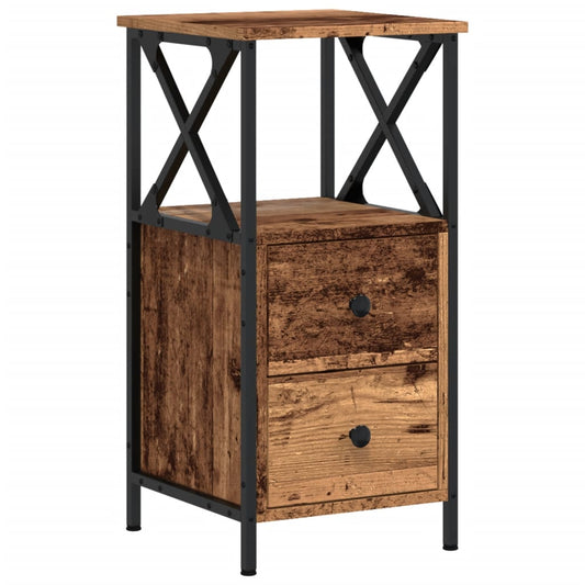 Noční Stolek Old Wood 34 X 35,5 X 70 Cm Kompozitní Dřevo