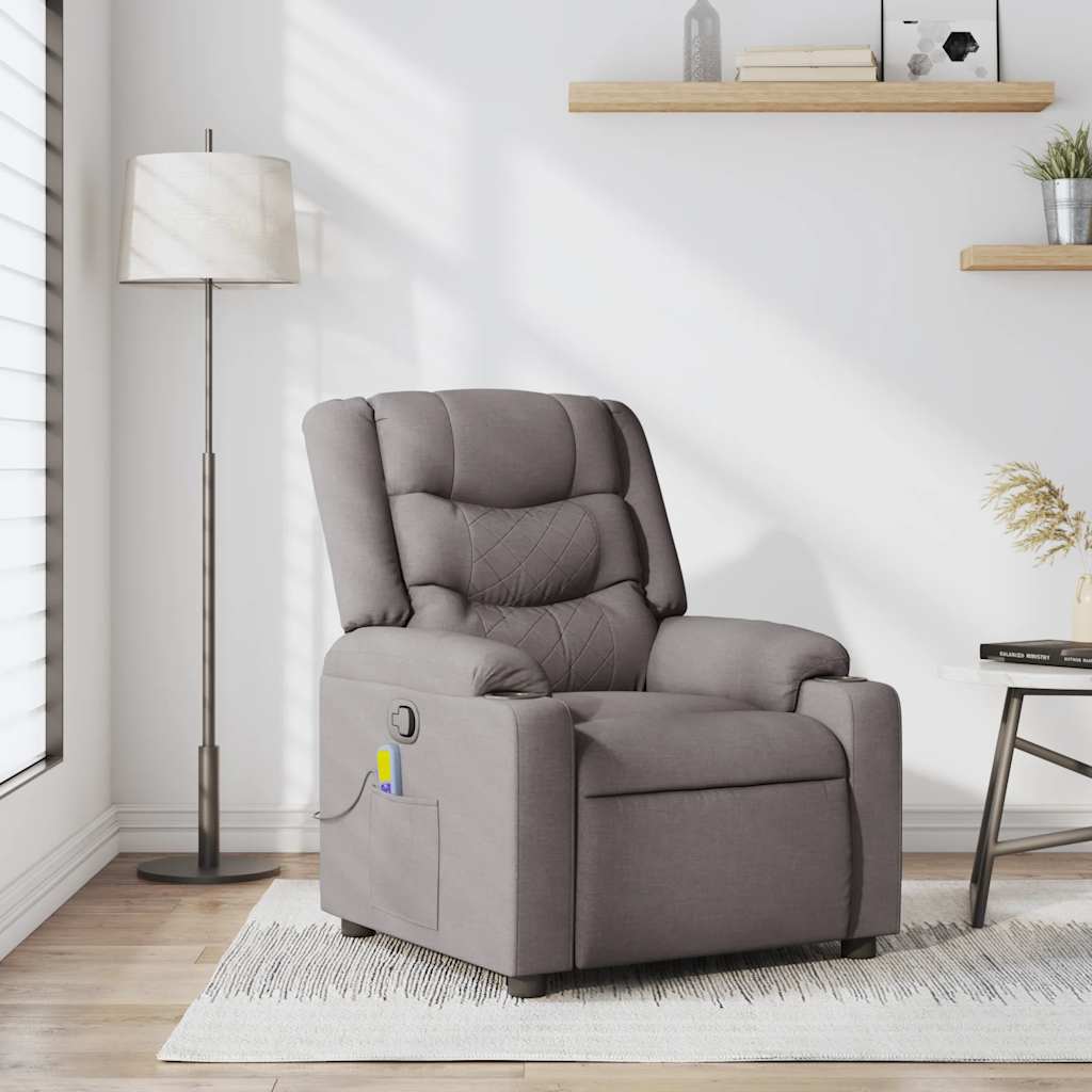 Polohovací Křeslo Textil Taupe
