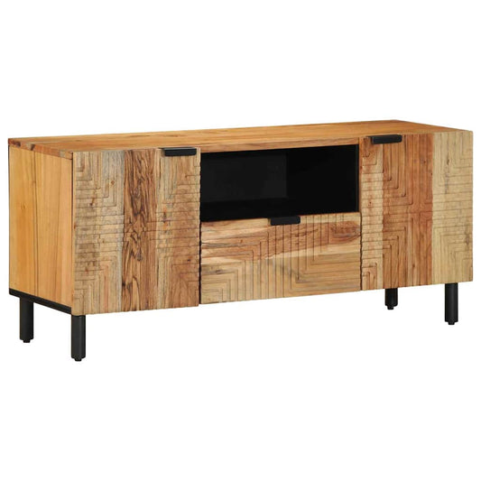 Televizní Skříň Hnědá 105 X 33 X 46 Cm Masivní Mangové Dřevo