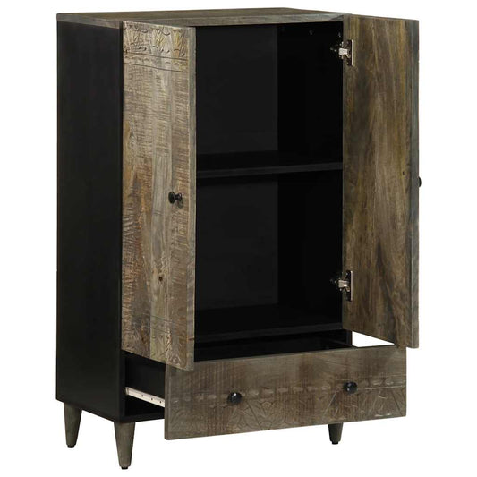 Skříň Highboard 60X33X110 Cm Masivní Mangovníkové Dřevo