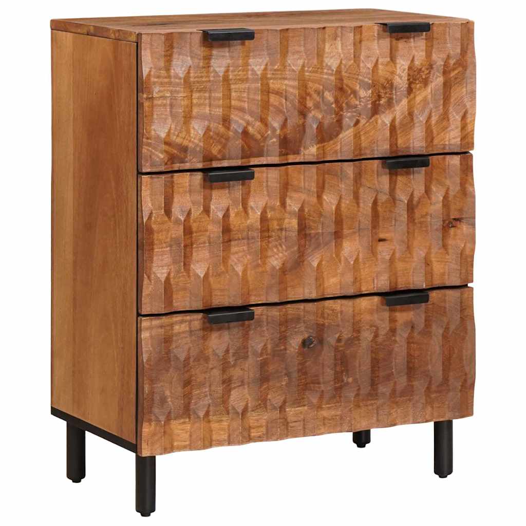 Servírovací Skříň 60 X 33 X 75 Cm Masivní Mangové Dřevo