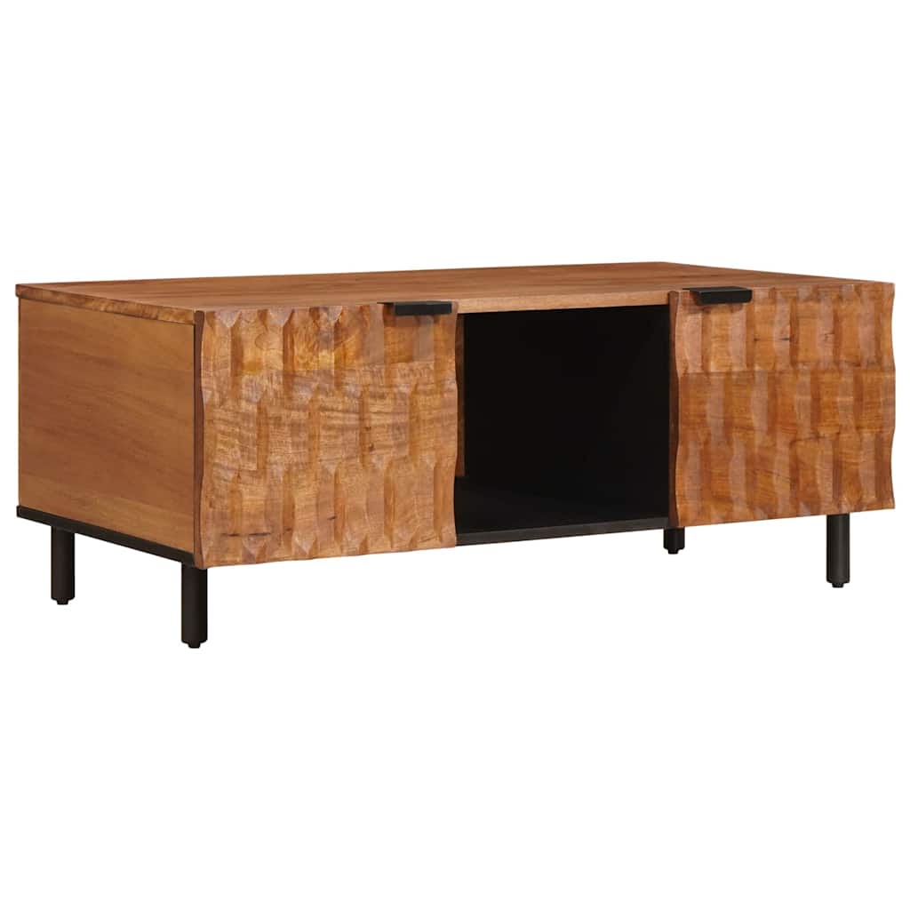 Konferenční Stolek Bílá 100 X 54 X 40 Cm Masivní Mangové Dřevo