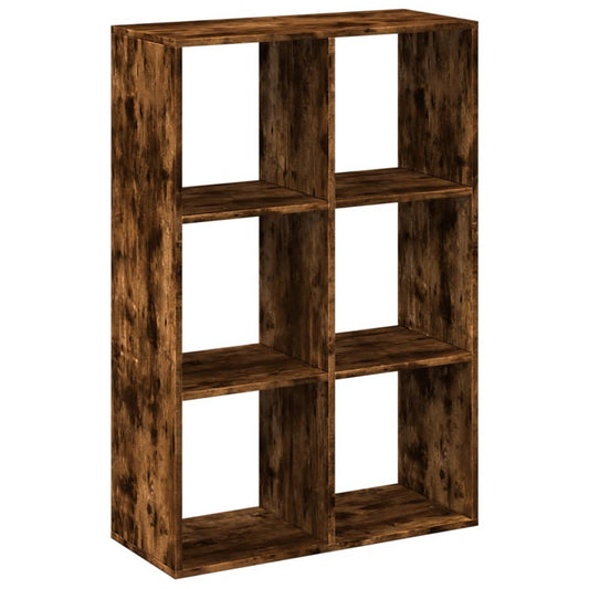 Knihovna/Dělící Stěna 69,5X29X103,5 Cm Kompozit Kouřový Dub