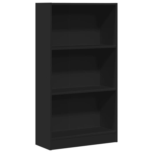 Knihovna Černá 60 X 24 X Kompozitní Dřevo Černá