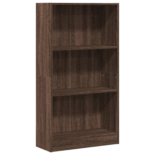 Knihovna 60 X 24 X Kompozitní Dřevo Hnědý Dub
