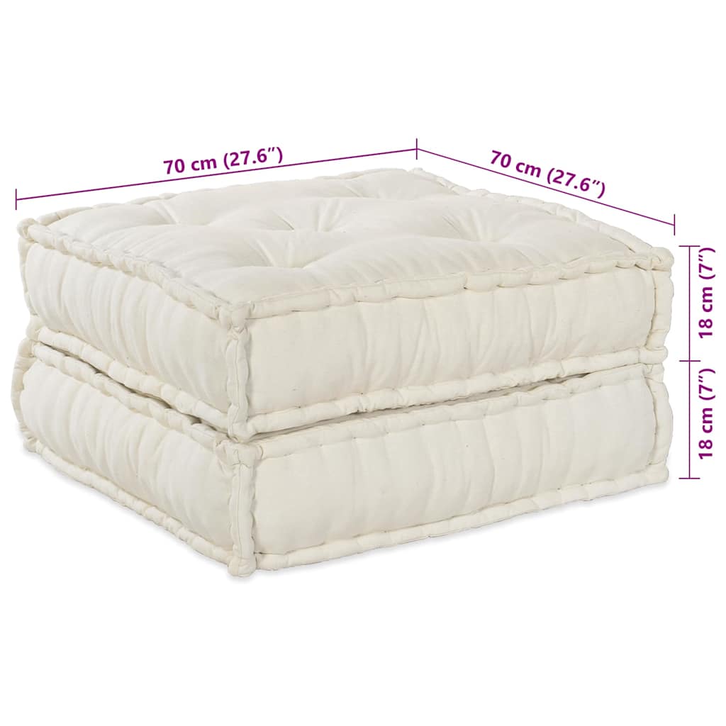 Modulová Pohovka 2 Pcs Textil Krémová 140 X 70 X 36 Cm