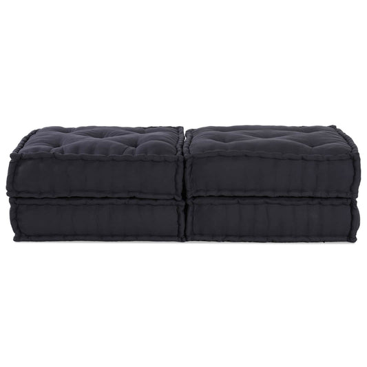Modulová Pohovka 2 Pcs Textil Antracitová 140 X 70 X 36 Cm