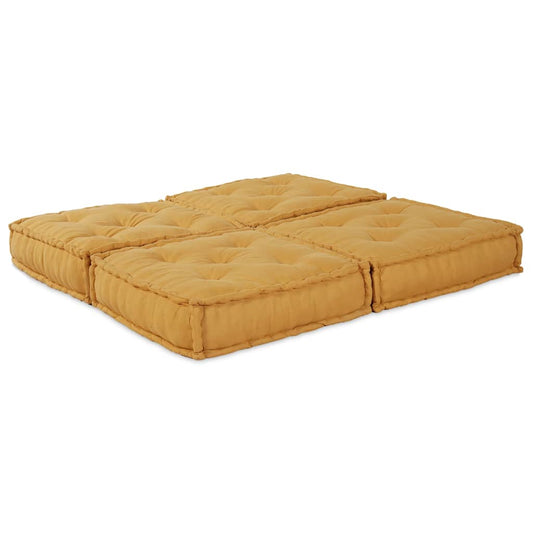 Modulová Pohovka 2 Pcs Textil Žlutá 140 X 70 X 36 Cm