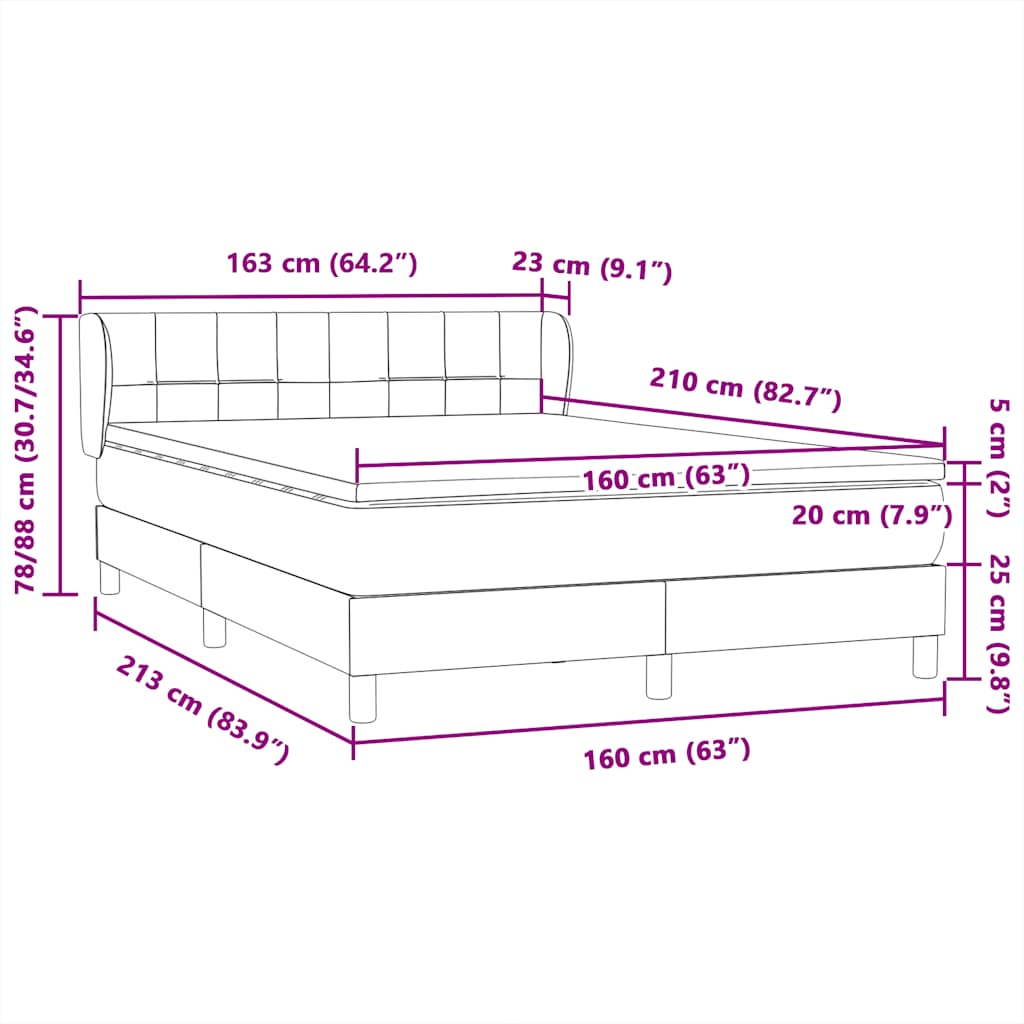 Box Spring Postel S Matrací Samet Světle Šedá