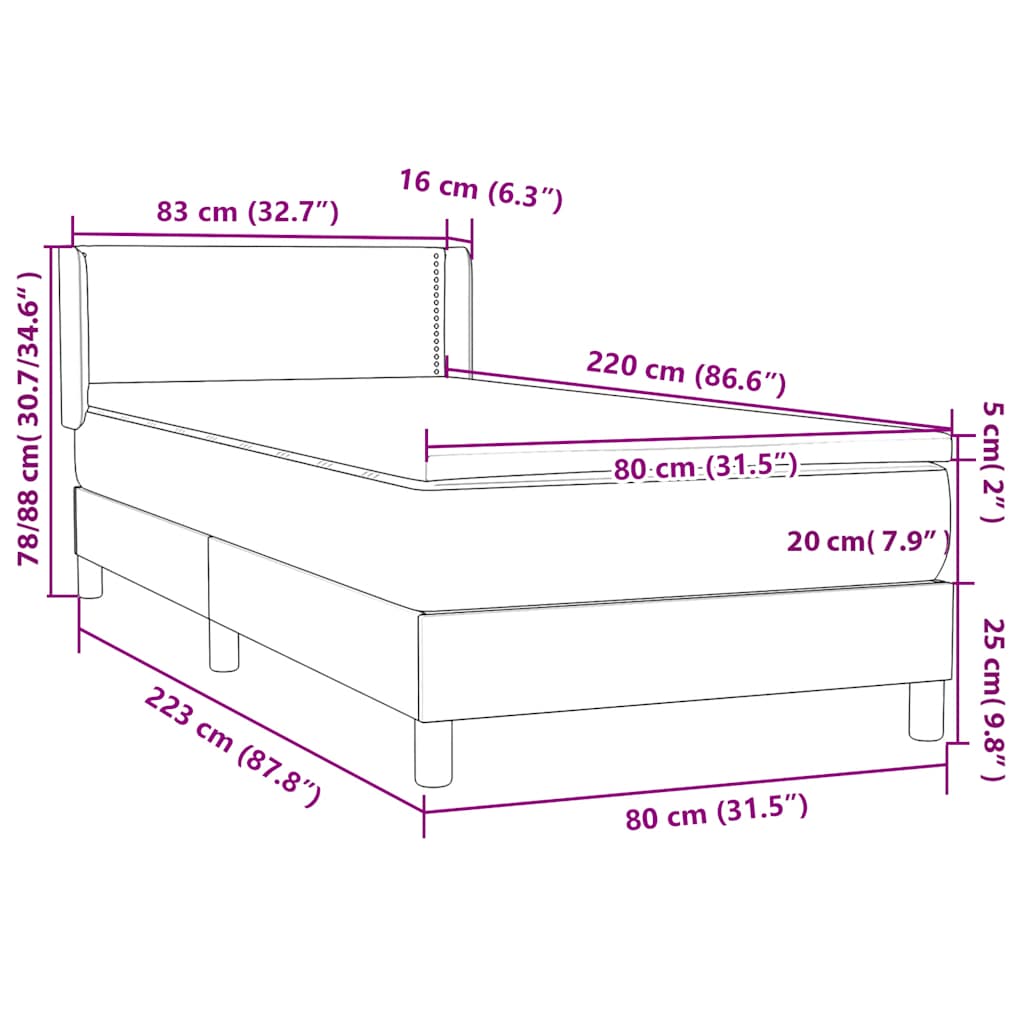 Box Spring Postel S Matrací Samet Světle Šedá