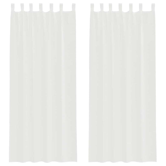 Voálové Záclony S Tyčovými Kapsami 2 Ks Bílé Bílá
