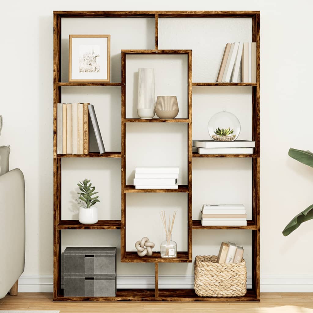 Knihovna 132 X 29 X 141,5 Cm Kompozitní Dřevo Kouřový Dub