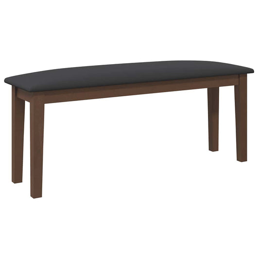 Lavice 110 Cm Hnědá Masivní Dřevo Guma