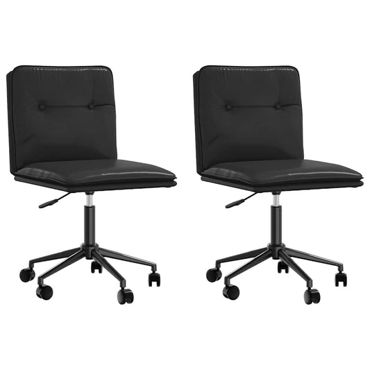 Jídelní Židle 2 Ks Černé Umělá Kůže
