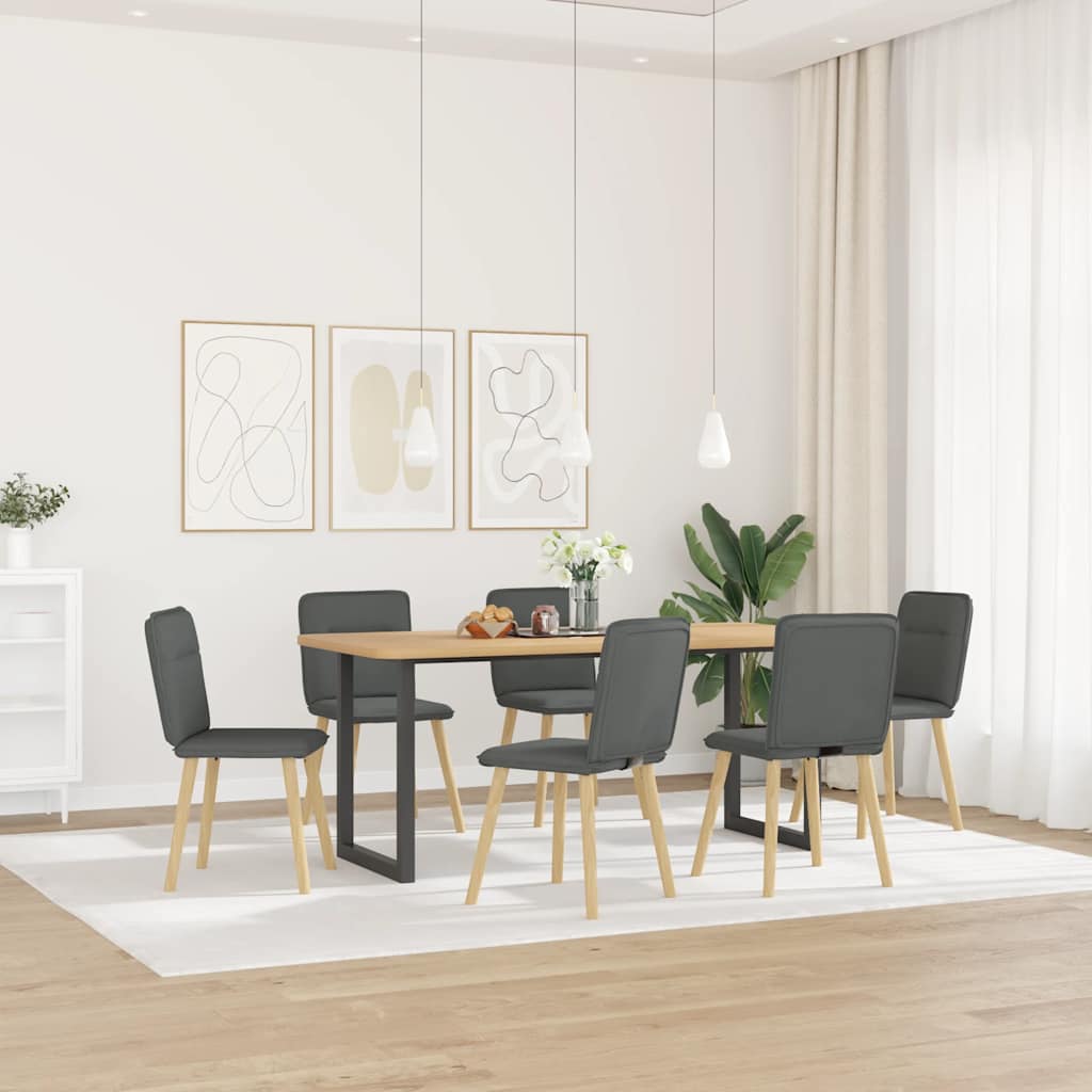Jídelní Židle 2 Ks Černé Textil
