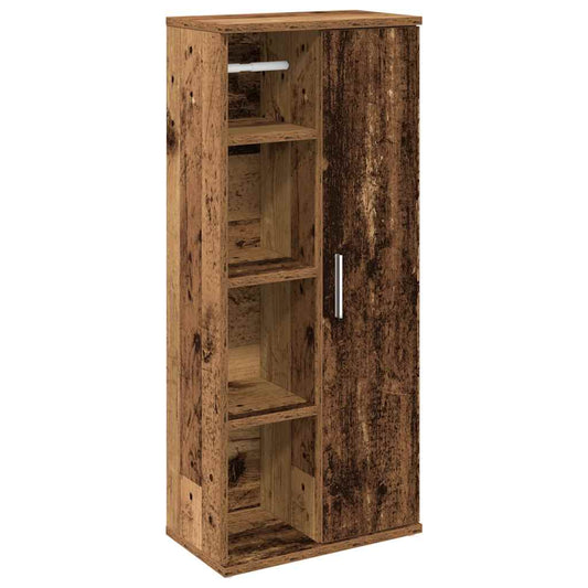 Koupelnová Skříňka S Držákem Rolí Old Wood 39X22X90 Cm