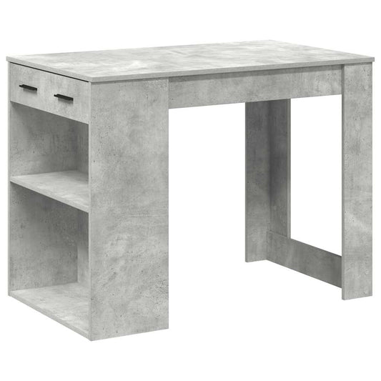 Psací Stůl Se Zásuvkou A Policí Betonově Šedý 102X62X77,5 Cm