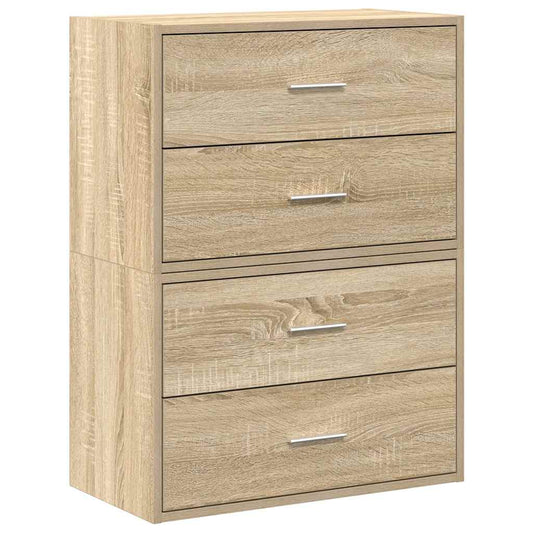 Vida Skříňky S 2 Zásuvkami 2 Ks Dub Sonoma 60X31X40Cm Kompozitní Dřevo