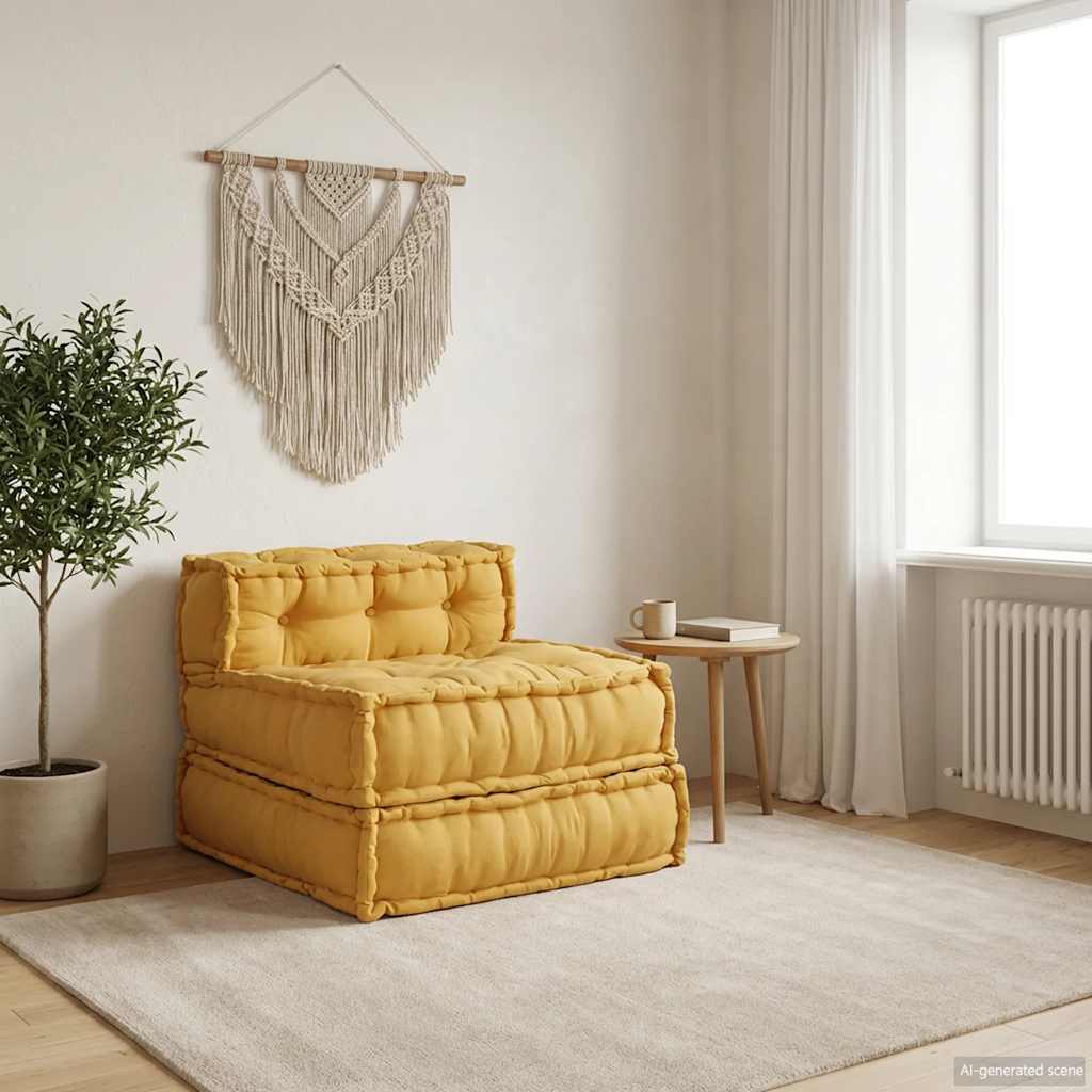 Modulární Pouf S Polštářem Textil
