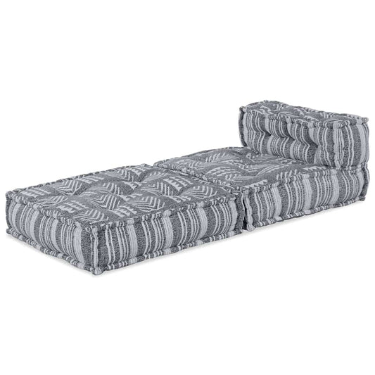 Modulová Pohovka Šedý Potisk 70 X 70 X 56 Cm Textil