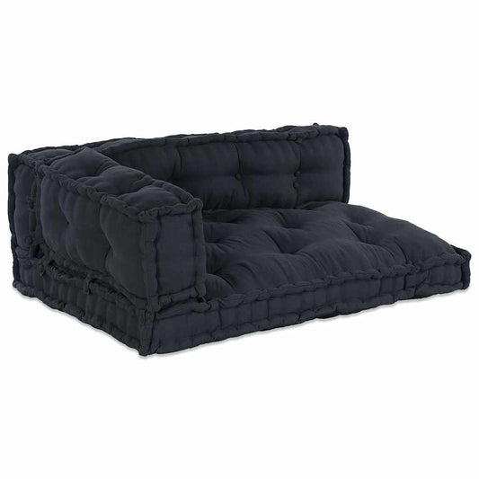 Polstrovaný Pohovkový Polštář 3 Pcs Textil Antracitová