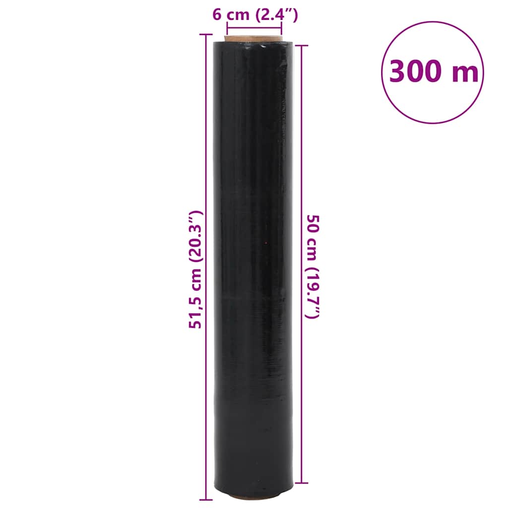 Stretch Fólie 6 Ks Černá 20 Μm 50 Cm X 300 M