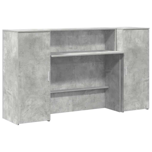 Recepční Stůl Betonově Šedý 180X50X103,5 Cm Kompozitní Dřevo