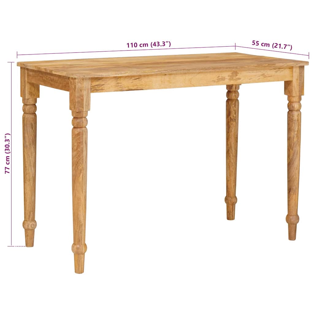 Konferenční Stolek Hnědá 110 X 55 X 77 Cm Masivní Mangové Dřevo