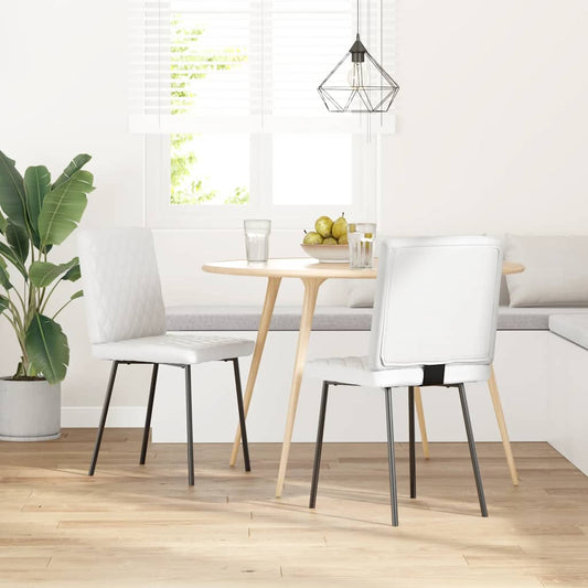 Jídelní Židle 2 Ks Bílé Umělá Kůže