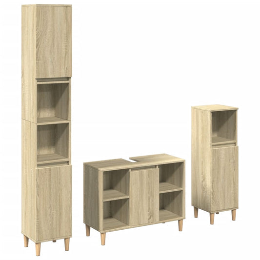 3Dílný Set Koupelnového Nábytku Kompozitní Dřevo