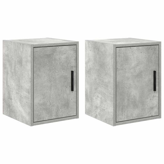 Garážové Nástěnné Skříně 2 Ks Beton Grey Kompozitní Dřevo