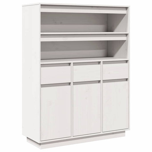 Skříň Highboard 89X34X116,5 Cm Masivní Borové Dřevo