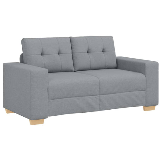 Loveseat Sofa Světle Šedá 120 Cm Textil
