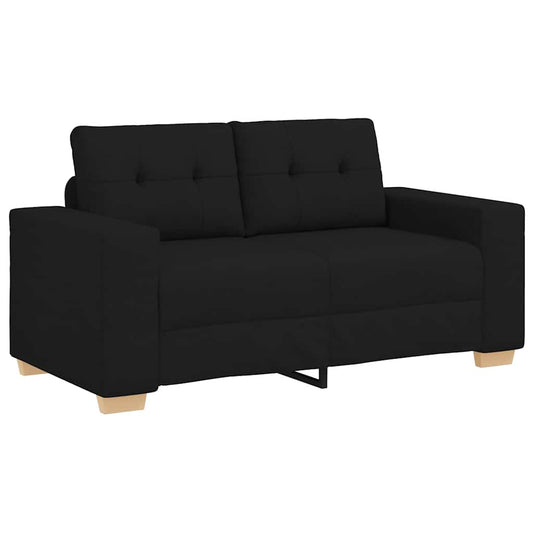 Loveseat Sofa Černý 160X77X82 Cm Textil