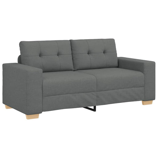 Loveseat Sofa Tmavě Šedá 140 Cm Textil