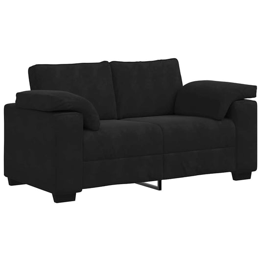 Loveseat Sofa Černý 160X77X82 Cm Samet