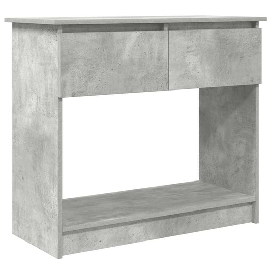 Konzolový Stolek Se Zásuvkami Betonově Šedá 85,5X38,5X74,5 Cm