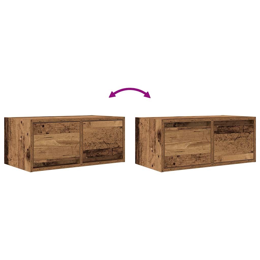 Tv Skříňka Starého Dřeva 60X31X25,5 Cm Kompozitní Dřevo
