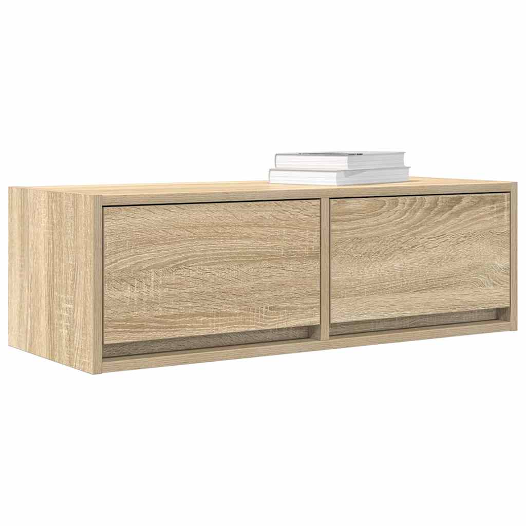 Tv Skříňky 2 Ks Dub Sonoma 80X31X25,5 Cm Dřevěné Konstrukce