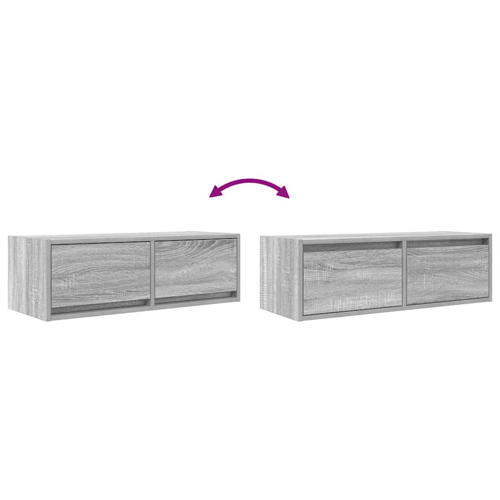 Tv Skříňka Šedá Sonoma 80X31X25,5 Cm Kompozitní Dřevo