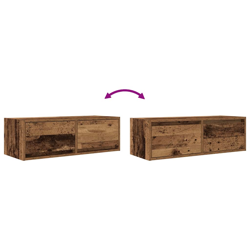 Tv Skříňka Starého Dřeva 80X31X25,5 Cm Kompozitní Dřevo
