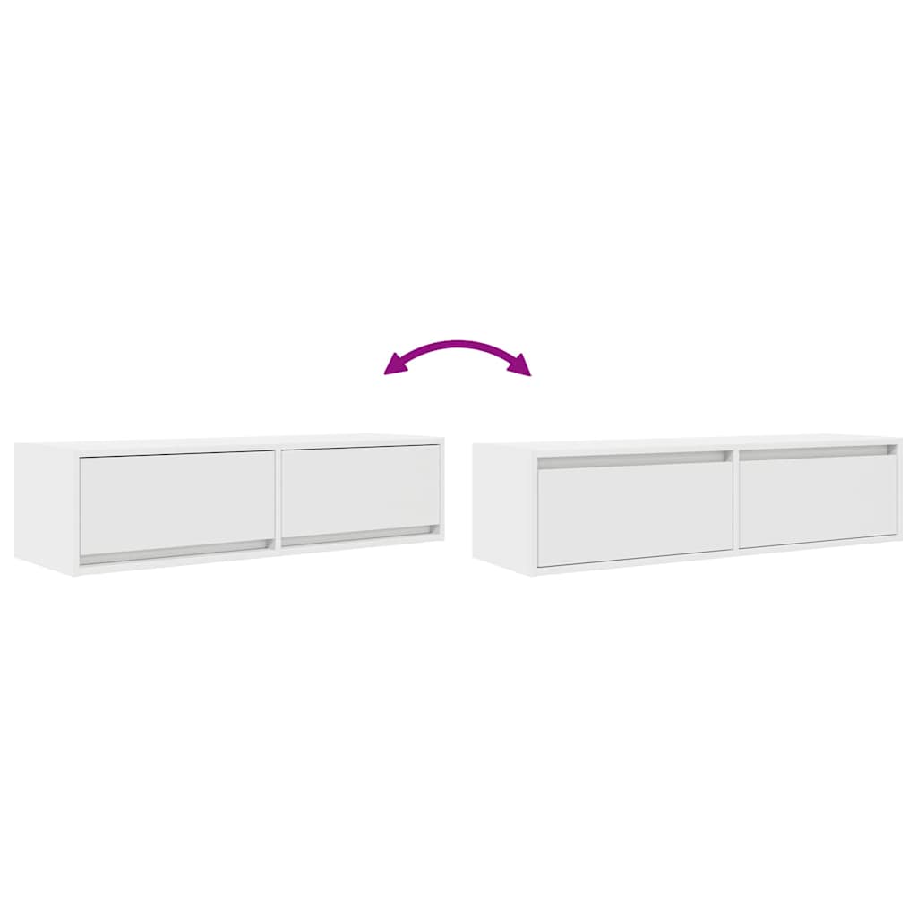 Televizní Skříň 100 X 31 X 25,5 Cm Bílá Kompozitní Dřevo