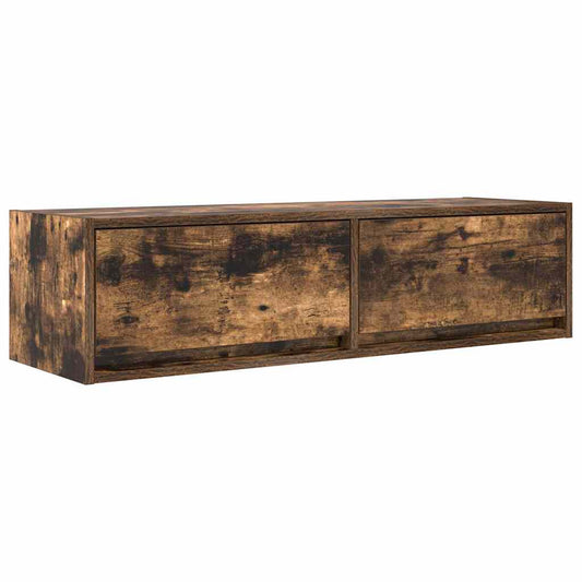 Televizní Skříň 100 X 31 X 25,5 Cm Kouřový Dub Kompozitní Dřevo