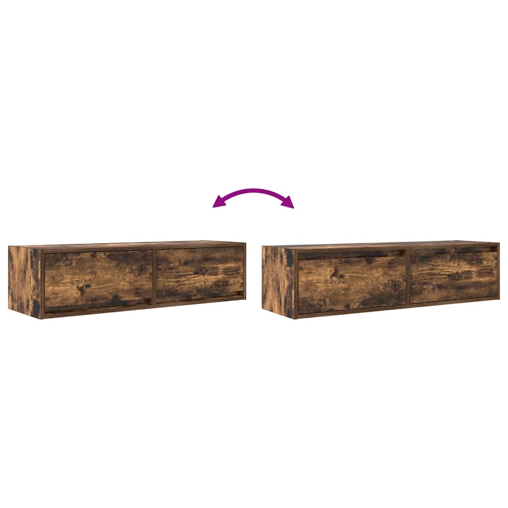 Televizní Skříň 100 X 31 X 25,5 Cm Kouřový Dub Kompozitní Dřevo