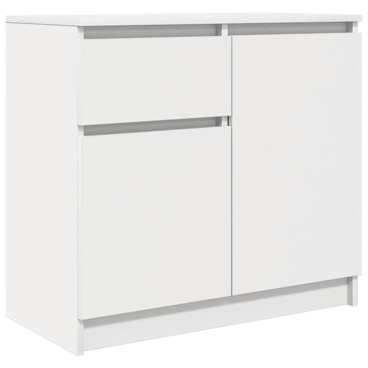 Příborník Se Zásuvkou Bílý 71X35X65 Cm Kompozitní Dřevo