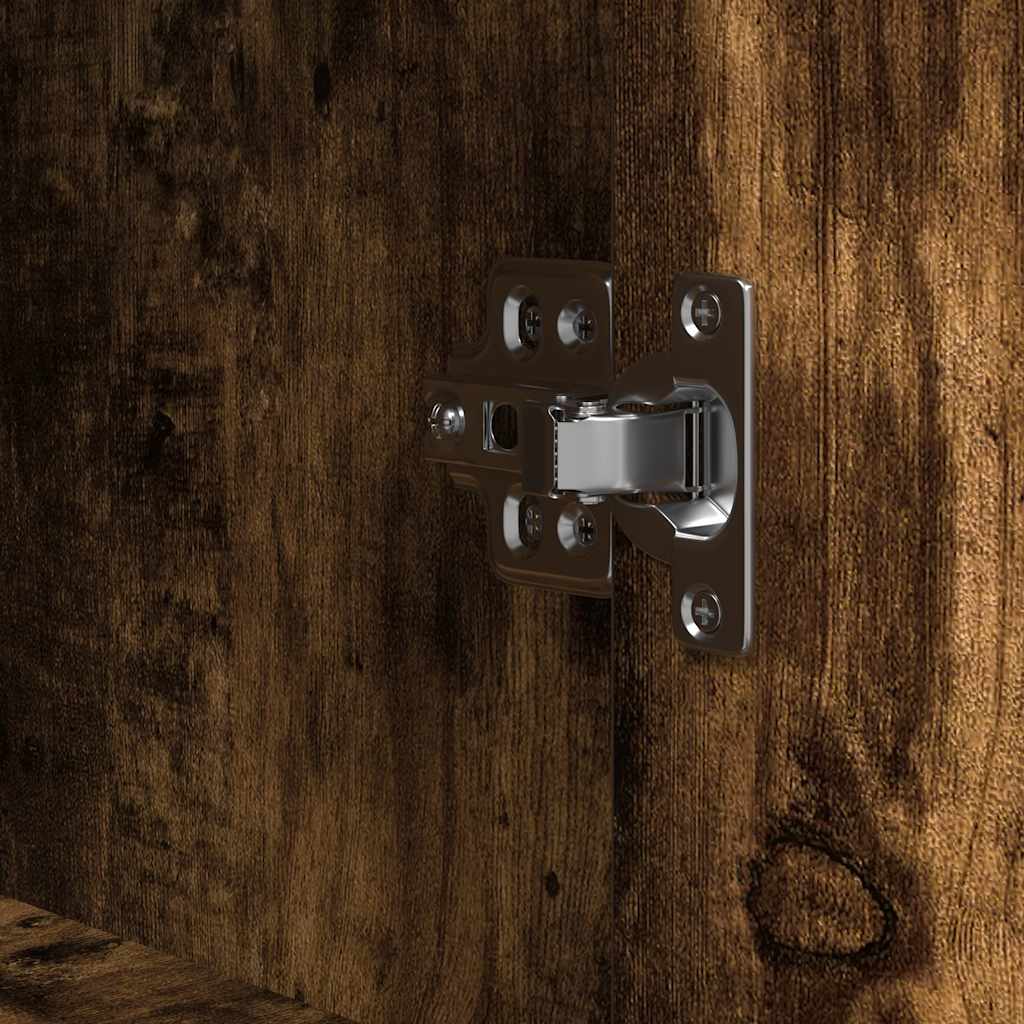 Koupelnová Skříňka S Policemi Uzený Dub 36X35X95 Cm